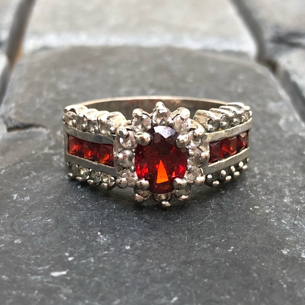 Red and diamond ring